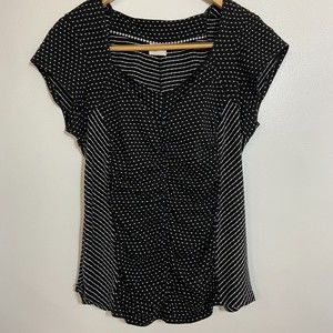 Anthropologie Postmark Black and White Top - Size L